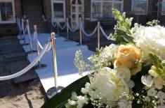 witte loper bruiloft